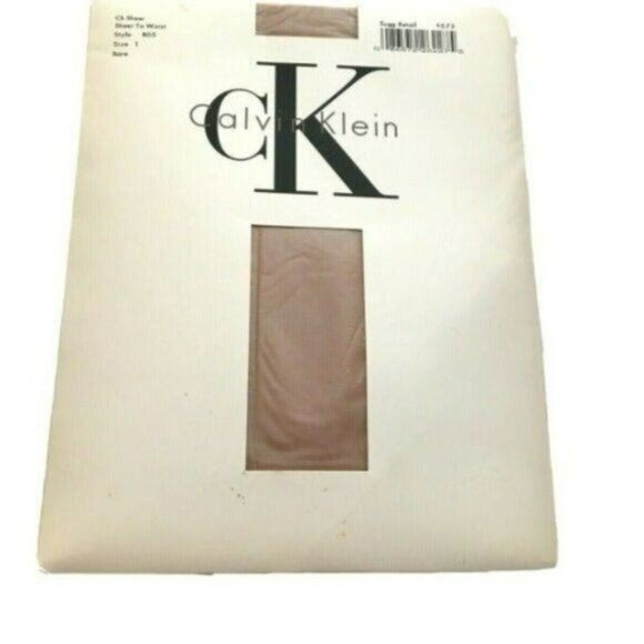 Womens Hosiery Calvin Klein Ck Bare Style 805 Sheer To Waist Vintage Rare Size 1 - Picture 1 of 4
